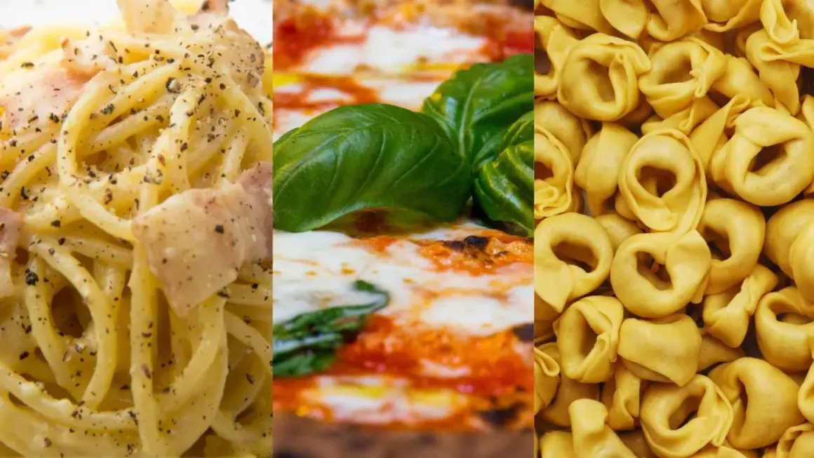 Spaghetti alla carbonara, pizza margherita e tortellini: un tripudio di sapori per le tue cucina italiana ricette.